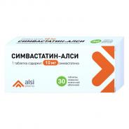 Симвастатин-алси таблетки п.о. 10мг n30