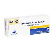 Леветирацетам канон таблетки покрытые пленочной оболочкой, 250 мг, уп. контурн. яч. №30