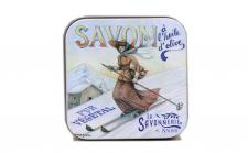 Савоннери де ньонс мыло с эдельвейсом в мет.коробке лыжница 100г 30513
